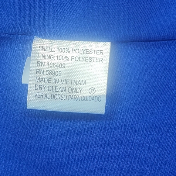 Alex Marie Blue & White Floral Sheath Dress Size 12 - Picture 6 of 10